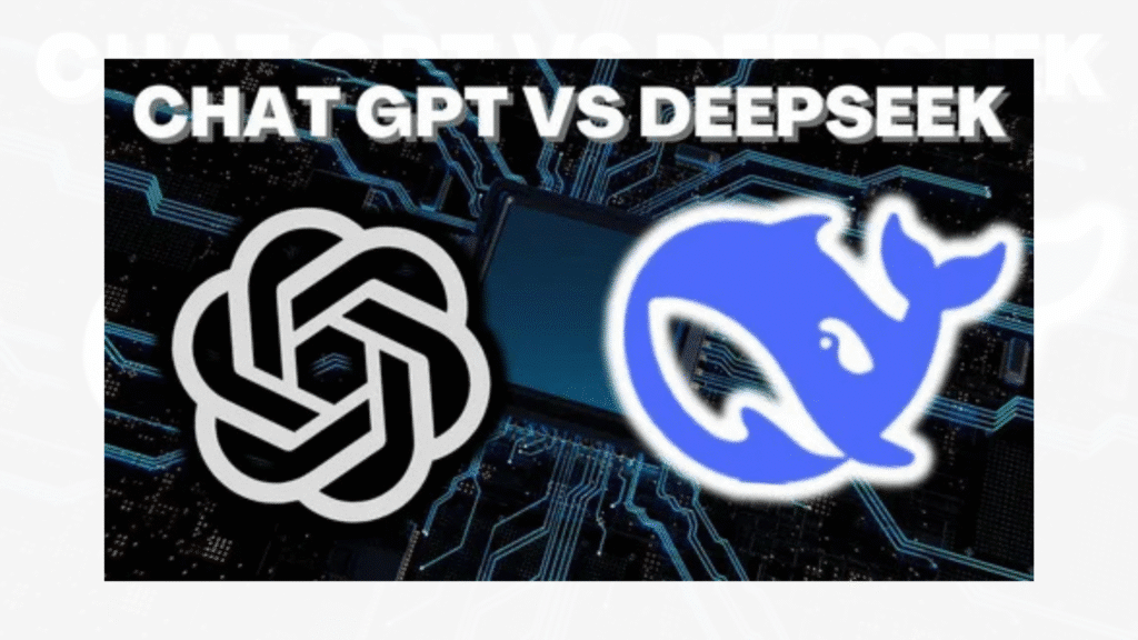 ChatGPT vs DeepSeek logos shown side by side.